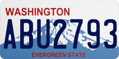 WA license plate ABU2793