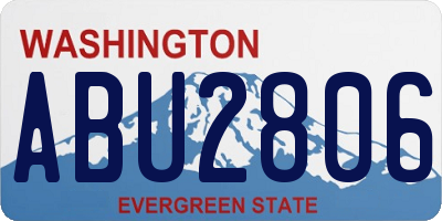 WA license plate ABU2806