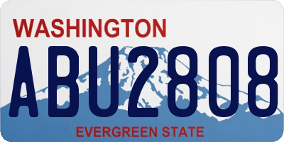 WA license plate ABU2808
