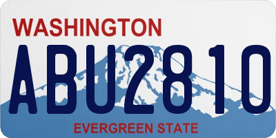 WA license plate ABU2810