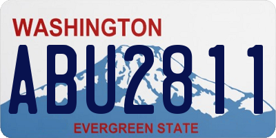 WA license plate ABU2811