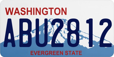 WA license plate ABU2812