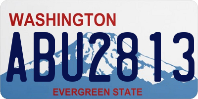 WA license plate ABU2813