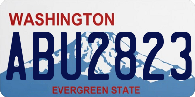WA license plate ABU2823