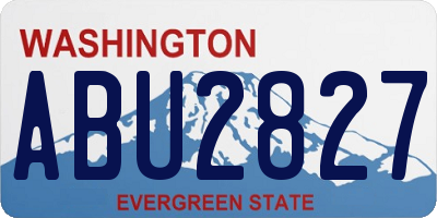 WA license plate ABU2827