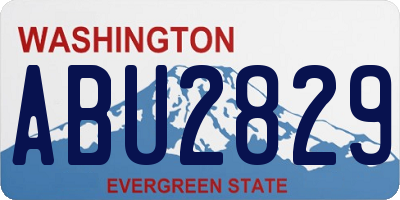 WA license plate ABU2829