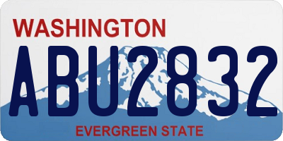 WA license plate ABU2832