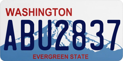 WA license plate ABU2837