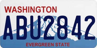 WA license plate ABU2842