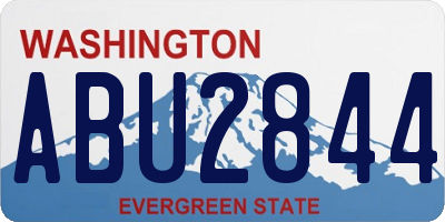 WA license plate ABU2844