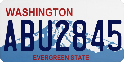 WA license plate ABU2845