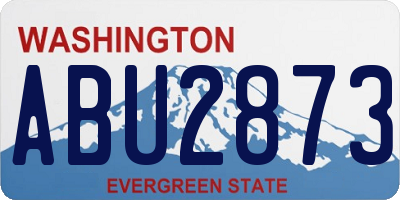 WA license plate ABU2873