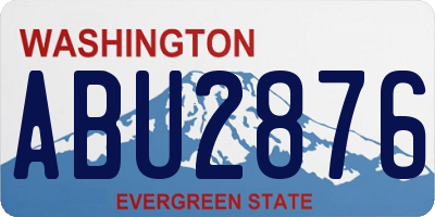 WA license plate ABU2876