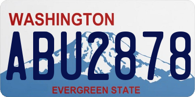 WA license plate ABU2878