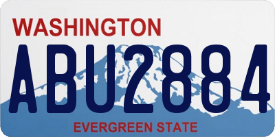 WA license plate ABU2884