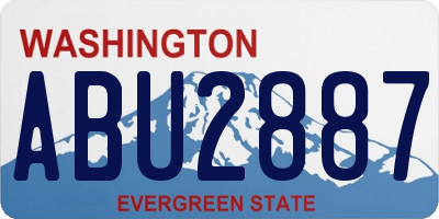 WA license plate ABU2887