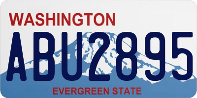 WA license plate ABU2895