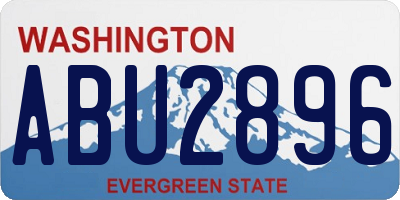 WA license plate ABU2896