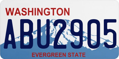 WA license plate ABU2905