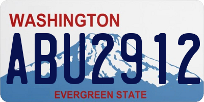 WA license plate ABU2912