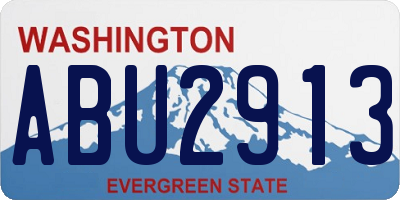 WA license plate ABU2913