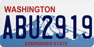 WA license plate ABU2919