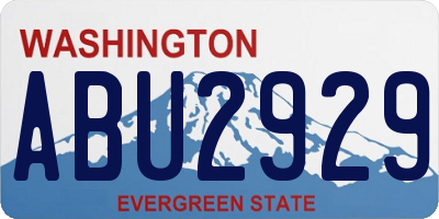 WA license plate ABU2929