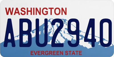 WA license plate ABU2940