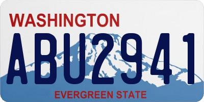 WA license plate ABU2941