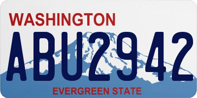 WA license plate ABU2942