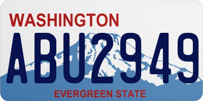 WA license plate ABU2949