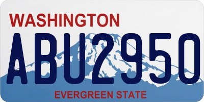 WA license plate ABU2950