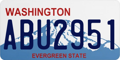 WA license plate ABU2951