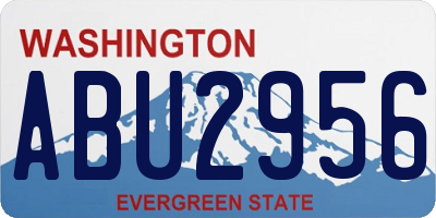 WA license plate ABU2956