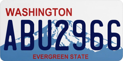 WA license plate ABU2966