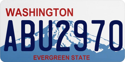WA license plate ABU2970