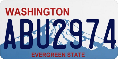 WA license plate ABU2974