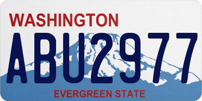 WA license plate ABU2977