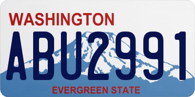 WA license plate ABU2991