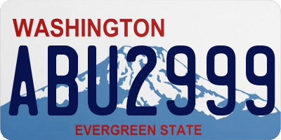 WA license plate ABU2999
