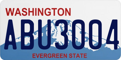 WA license plate ABU3004