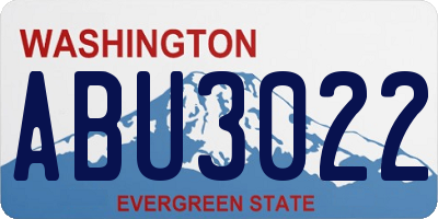 WA license plate ABU3022
