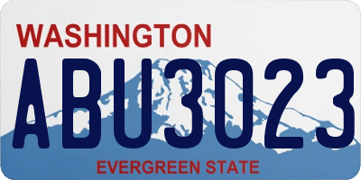 WA license plate ABU3023