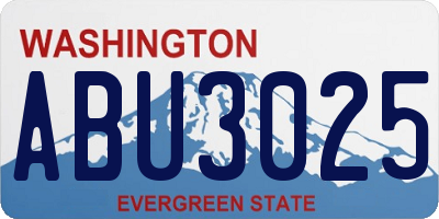 WA license plate ABU3025