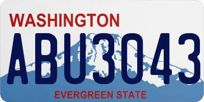 WA license plate ABU3043