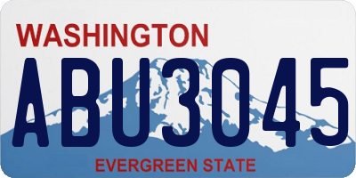 WA license plate ABU3045