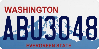 WA license plate ABU3048