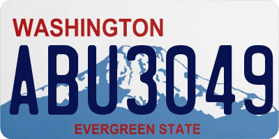 WA license plate ABU3049