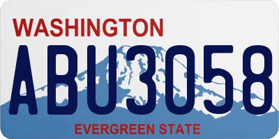 WA license plate ABU3058