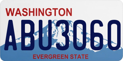 WA license plate ABU3060